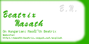 beatrix masath business card